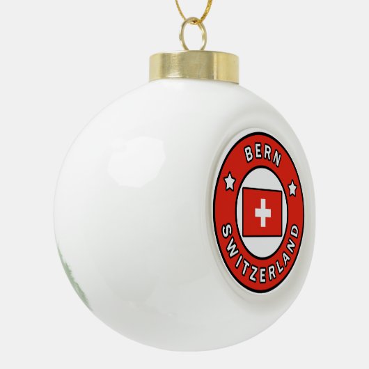 Bern Zwitserland Keramische Bal Ornament (Links)