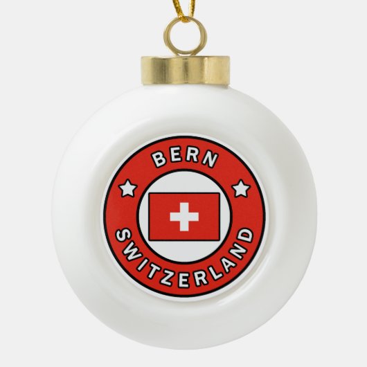 Bern Zwitserland Keramische Bal Ornament (Voorkant)