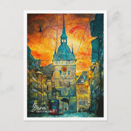 Bern Zwitserland Mooi olieverflandschap Briefkaart