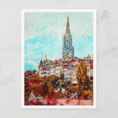Bern Zwitserland Mooie olieverfstad Briefkaart (Voorkant)