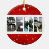 Bern Zwitserland Reisfoto's Kerstmis Keramisch Ornament (Achterkant)