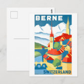 Bern, Zwitserland, Reisposter Briefkaart (Voorkant / Achterkant)
