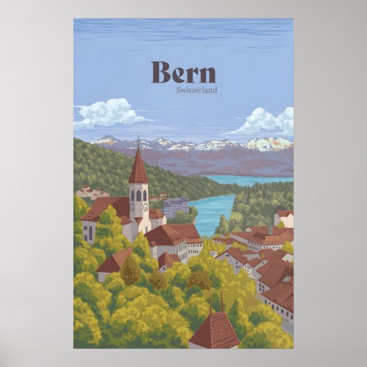 Bern Zwitserland Reisposter Poster (Voorkant)