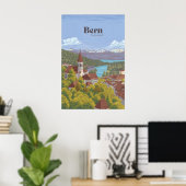 Bern Zwitserland Reisposter Poster (Thuiskantoor)