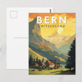 Bern Zwitserland Reizen Kunst Vintage Briefkaart (Voorkant / Achterkant)