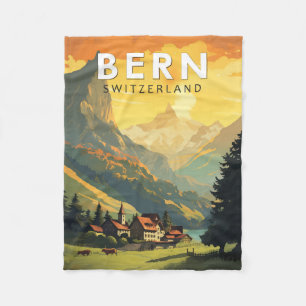 Bern Zwitserland Reizen Kunst Vintage Fleece Deken