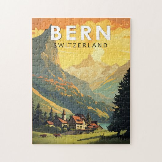 Bern Zwitserland Reizen Kunst Vintage Legpuzzel (Verticaal)