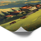 Bern Zwitserland Reizen Kunst Vintage Poster (Hoek)