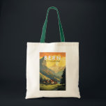 Bern Zwitserland Reizen Kunst Vintage Tote Bag<br><div class="desc">Bern retro vector reisontwerp. Bern,  de hoofdstad van Zwitserland,  is gebouwd rond een boef in de Aare rivier.</div>