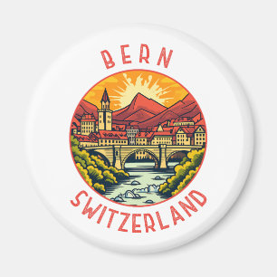 Bern Zwitserland Retro Noodcirkel Magneet