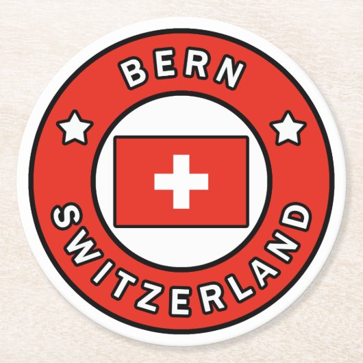 Bern Zwitserland Ronde Kartonnen Onderzetter (Voorkant)