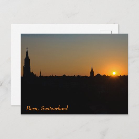 Bern Zwitserland Skyline Briefkaart (Voorkant / Achterkant)