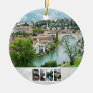 Bern Zwitserland Swiss Photo Aare River Keramisch Ornament