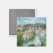 Bern Zwitserland Swiss Photo Aare River Magneet (Voorkant / Achterkant)