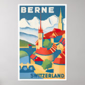 Bern Zwitserland vintage Poster (Voorkant)