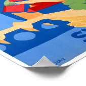 Bern Zwitserland Vintage Travel Poster teruggezet (Hoek)