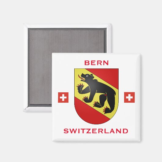 Bern Zwitserland Wapenmunt Magnet (Voorkant / Achterkant)