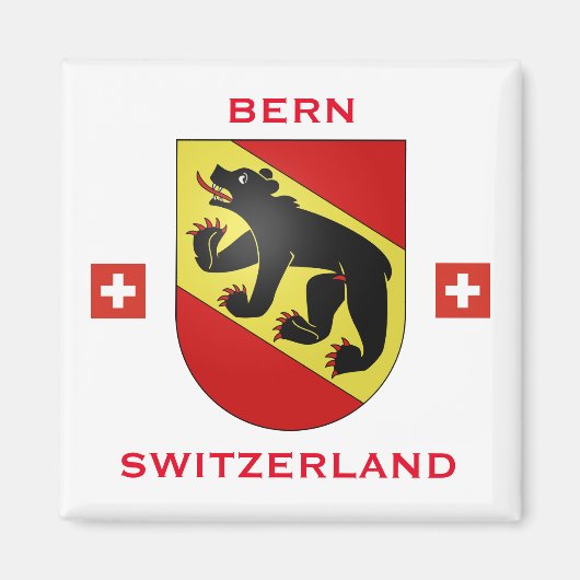 Bern Zwitserland Wapenmunt Magnet (Voorkant)