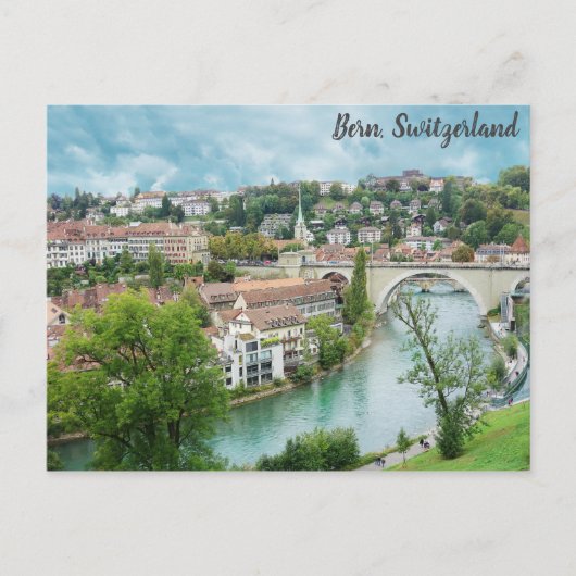 Bern Zwitserland Zwitsers reisfoto Aare Briefkaart (Voorkant)