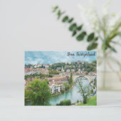 Bern Zwitserland Zwitsers reisfoto Aare Briefkaart (Staand voorkant)