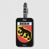 Bern, Zwitserland | Zwitserse vuurwapenschild Bagagelabel (Voorkant (verticaal))