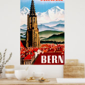 Bern, Zwitserse reisposter Poster (Keuken)