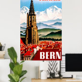 Bern, Zwitserse reisposter Poster (Thuiskantoor)