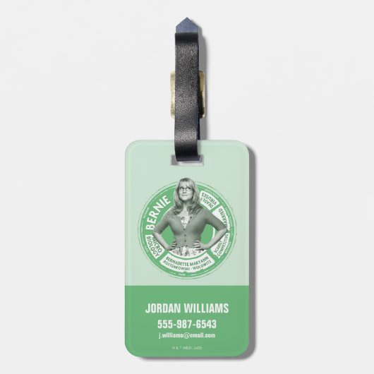 Bernadette Info Graphic Bagagelabel (Achterkant verticaal)