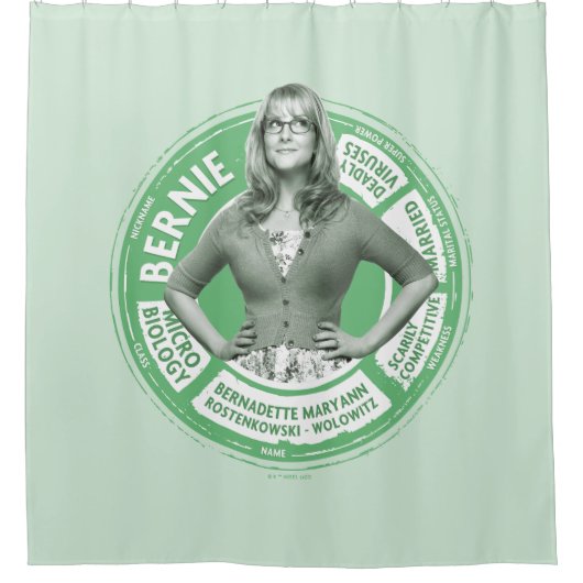 Bernadette Info Graphic Douchegordijn (Voorkant)