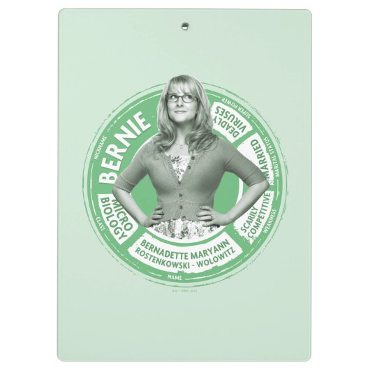 Bernadette Info Graphic Klembord (Achterkant)