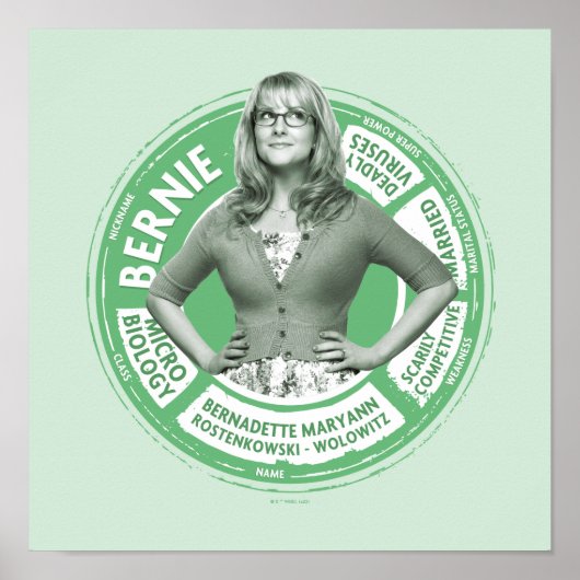 Bernadette Info Graphic Poster (Voorkant)