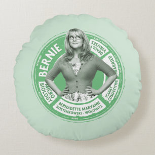 Bernadette Info Graphic Rond Kussen