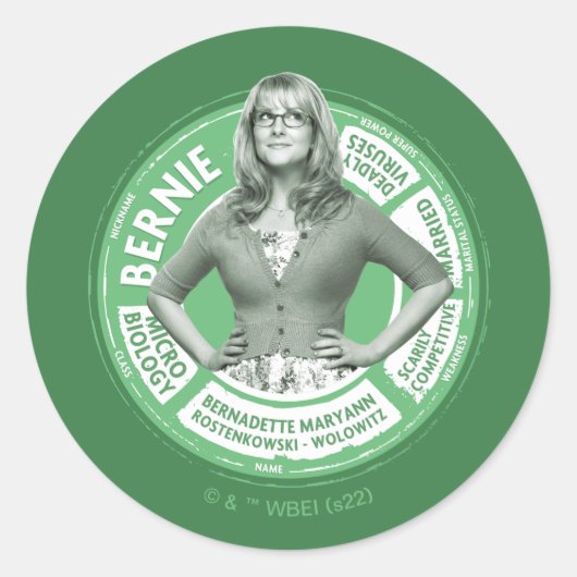 Bernadette Info Graphic Ronde Sticker (Voorkant)
