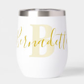 Bernadette name meaning monogram gold yellow (Achterkant)