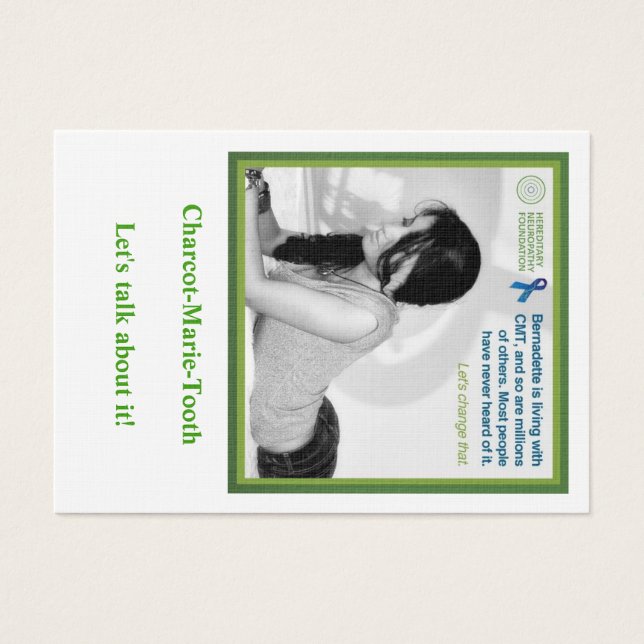 Bernadette-neuropathiekaart Visitekaartje (Voorkant)