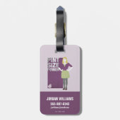 Bernadette | Vermogensgrootte van de pen Bagagelabel (Achterkant verticaal)