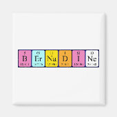 Bernadine periodieke table name magnet (Voorkant)