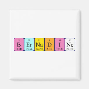 Bernadine periodieke table name magnet