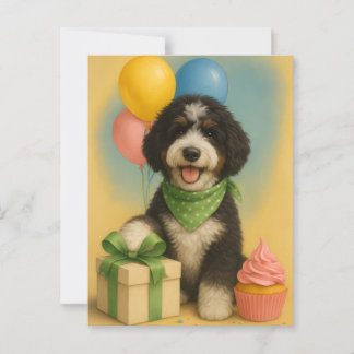 Bernadoodle Verjaardag Briefkaart