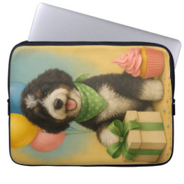 Bernadoodle verjaardag laptop sleeve