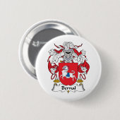 Bernal Family Crest Ronde Button 5,7 Cm (Voorkant /achterkant)