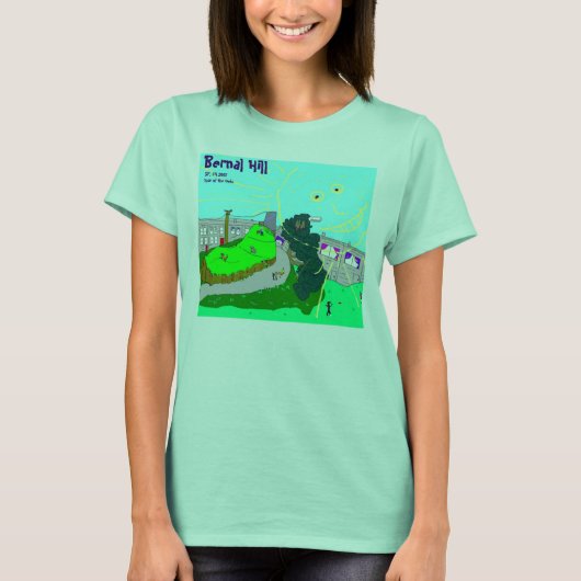 Bernal Hill San Francisco T-shirt (Voorkant)