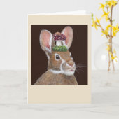 Bernard de bunny card kaart (Gele Bloem)