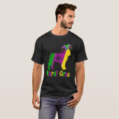 Bernard Dog Lover Mardi Gras Carnival Jester T-shirt (Voorkant volledig)