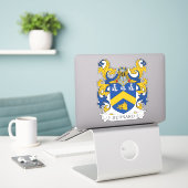 Bernard Family Crest Sticker (Laptop op bureau)