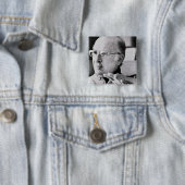 Bernard Malamud Vierkante Button 5,1 Cm (In situ)