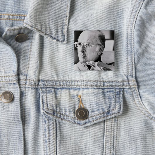 Bernard Malamud Vierkante Button 5,1 Cm (In situ)