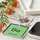 Bernard Name Chemistry Element Periodic Table Sleutelhanger (Voorkant Rechts)
