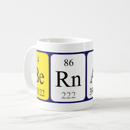 Bernard periodieke lijstnaam mok (Voorkant links)