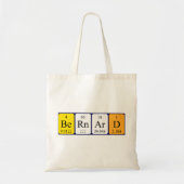 Bernard periodieke table name canvas tas (Voorkant)